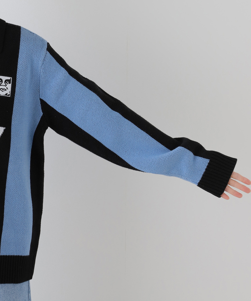 OBEY（オベイ）の「【OBEY / オベイ】SOCCER JERSEY SWEATER 151000090（ニット/セーター・レディース・レッド/ブルー系その他・SMALL/MEDIUM）」の12枚目の写真