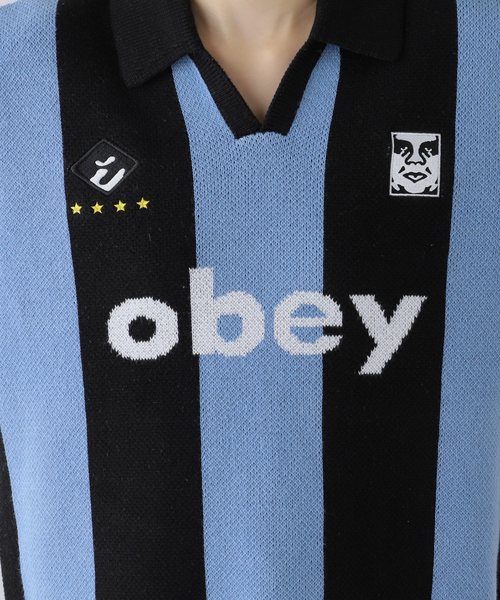 OBEY（オベイ）の「【OBEY / オベイ】SOCCER JERSEY SWEATER 151000090（ニット/セーター・レディース・レッド/ブルー系その他・SMALL/MEDIUM）」の14枚目の写真