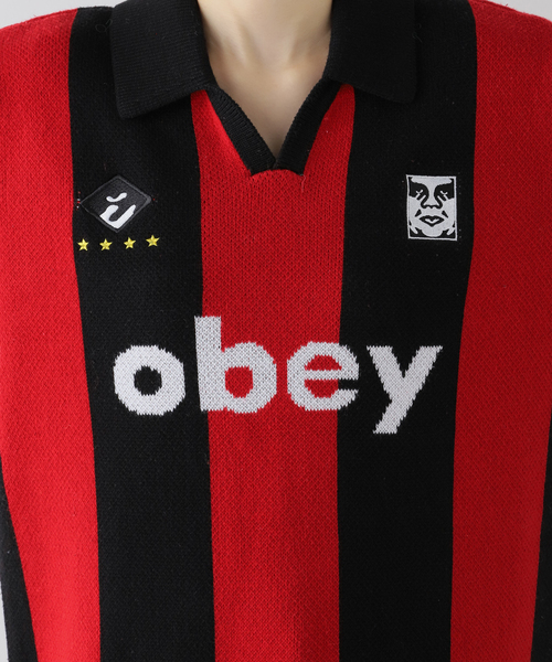 OBEY（オベイ）の「【OBEY / オベイ】SOCCER JERSEY SWEATER 151000090（ニット/セーター・レディース・レッド/ブルー系その他・SMALL/MEDIUM）」の15枚目の写真