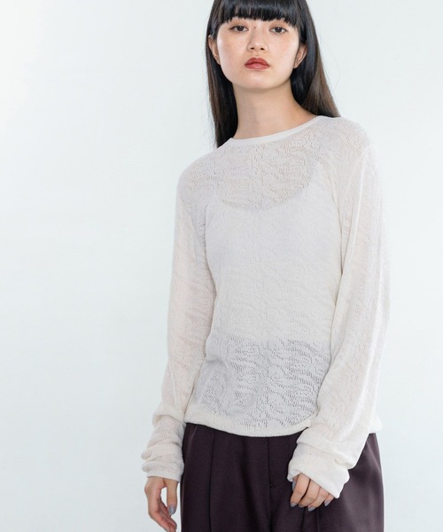 切手60 セール】モールレースニットプルオーバー 234549（ニット/セーター