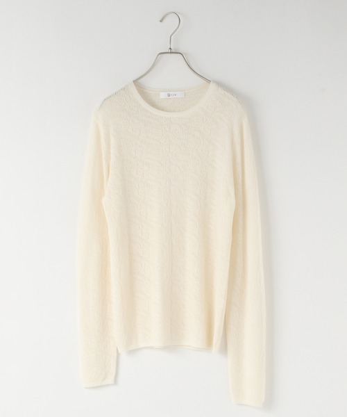 yuw(ユウ)の「モールレースニットプルオーバー 234549(ニット/セーター・レディース・ブラック/ホワイト/ブルー・FREE)」の12枚目の写真