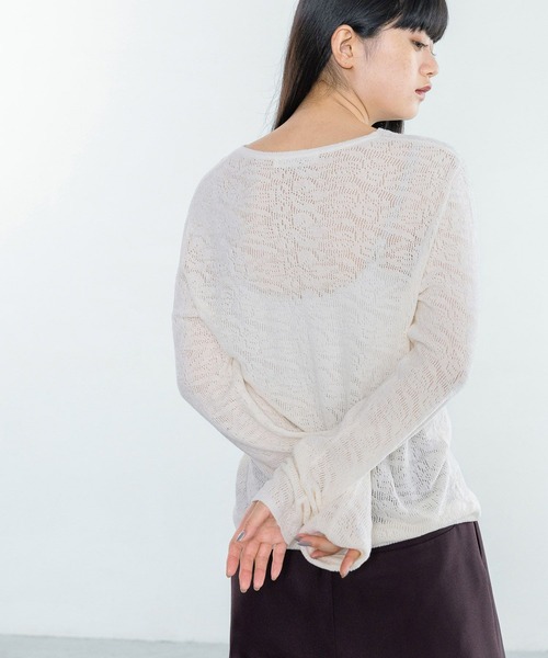 ちありページ セール】モールレースニットプルオーバー 234549（ニット/セーター