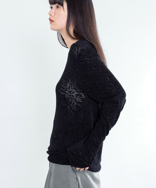 yuw(ユウ)の「モールレースニットプルオーバー 234549(ニット/セーター・レディース・ブラック/ホワイト/ブルー・FREE)」の20枚目の写真