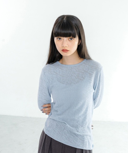 yuw(ユウ)の「モールレースニットプルオーバー 234549(ニット/セーター・レディース・ブラック/ホワイト/ブルー・FREE)」の16枚目の写真