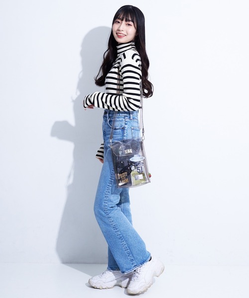 FRUIT OF THE LOOM(フルーツオブザルーム)の「FRUIT OF THE LOOM VINYL SHOULDER BAG & STICKER SEAL SET / PVC / クリアバッグ / カラーバッグ / ユニセックス(ショルダーバッグ・レディース・オレンジ/ブラウン/ブラック/ミント・FREE)」の20枚目の写真