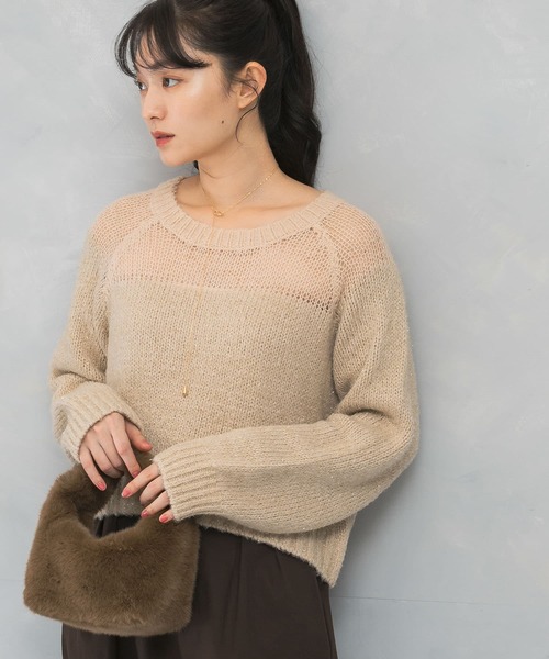 【URBAN　RESEARCH　ROSSO】『WEB限定』ドッキングラメニット セール】『WEB限定』ドッキングラメニット（ニット/セーター