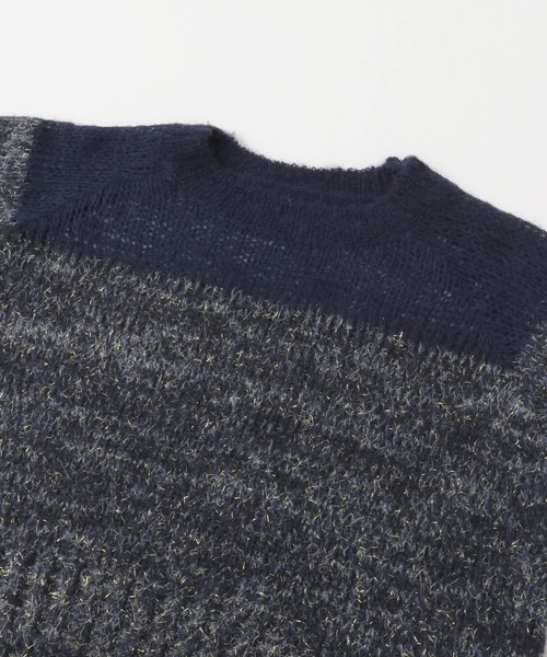 URBAN RESEARCH ROSSO WOMEN(アーバンリサーチ ロッソ)の「『WEB限定』ドッキングラメニット(ニット/セーター・レディース・ピンク/ベージュ/ネイビー・FREE)」の13枚目の写真