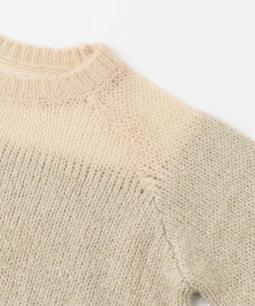 URBAN RESEARCH ROSSO WOMEN(アーバンリサーチ ロッソ)の「『WEB限定』ドッキングラメニット(ニット/セーター・レディース・ピンク/ベージュ/ネイビー・FREE)」の16枚目の写真