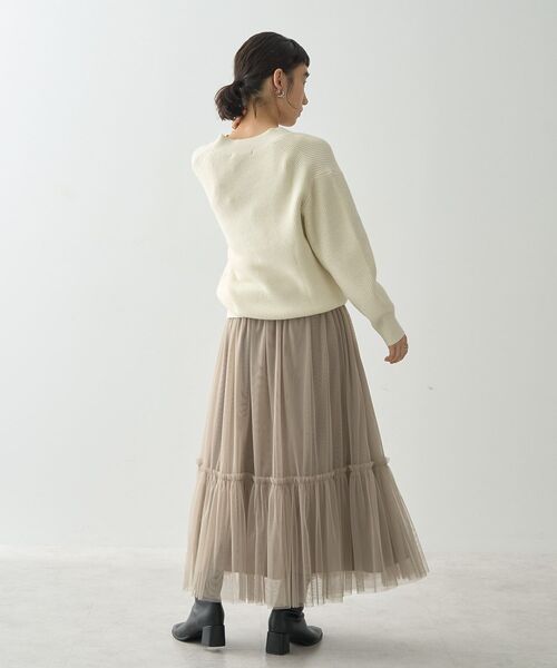 AMERICAN HOLIC（アメリカンホリック）の「ティアードチュールスカート（スカート・レディース・ブラック/グレイッシュベージュ・M/L）」の13枚目の写真