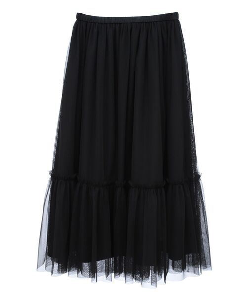 AMERICAN HOLIC（アメリカンホリック）の「ティアードチュールスカート（スカート・レディース・ブラック/グレイッシュベージュ・M/L）」の20枚目の写真