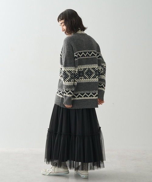 AMERICAN HOLIC（アメリカンホリック）の「ティアードチュールスカート（スカート・レディース・ブラック/グレイッシュベージュ・M/L）」の7枚目の写真