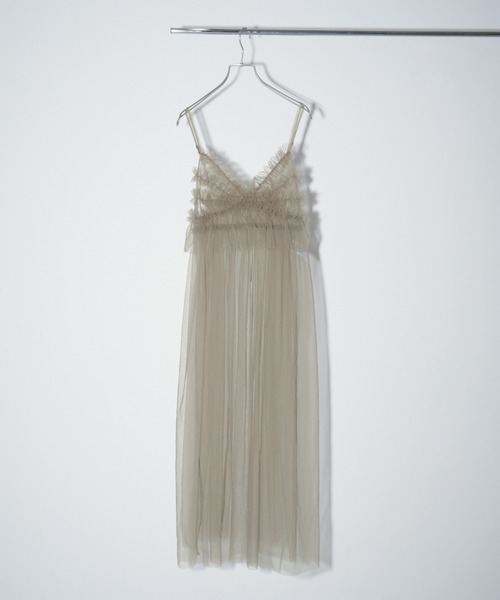 MAISON BREEZE reveur(メゾンブリーズレヴール)の「【MAISON BREEZE reveur】チュールキャミワンピース trc(ワンピース・レディース・グレー/アイボリー/ブラック・FREE)」の1枚目の写真