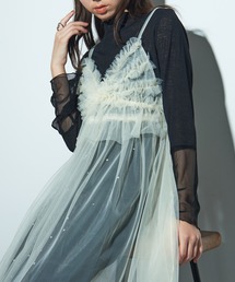 【MAISON BREEZE reveur】チュールキャミワンピース trc