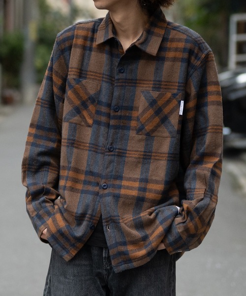 JOHN'S CLOSET(ジョンズクローゼット)の「【3】裏シャギーボア ツイル起毛 CPOチェックシャツ(シャツ/ブラウス・メンズ・ブルー/ベージュ/ネイビー/グリーン/ブラウン・MEDIUM/LARGE/X-LARGE)」の16枚目の写真