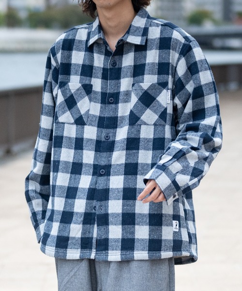 JOHN'S CLOSET(ジョンズクローゼット)の「【3】裏シャギーボア ツイル起毛 CPOチェックシャツ(シャツ/ブラウス・メンズ・ブルー/ベージュ/ネイビー/グリーン/ブラウン・MEDIUM/LARGE/X-LARGE)」の19枚目の写真