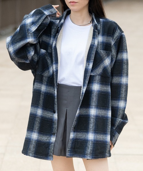 JOHN'S CLOSET(ジョンズクローゼット)の「【3】裏シャギーボア ツイル起毛 CPOチェックシャツ(シャツ/ブラウス・メンズ・ブルー/ベージュ/ネイビー/グリーン/ブラウン・MEDIUM/LARGE/X-LARGE)」の20枚目の写真