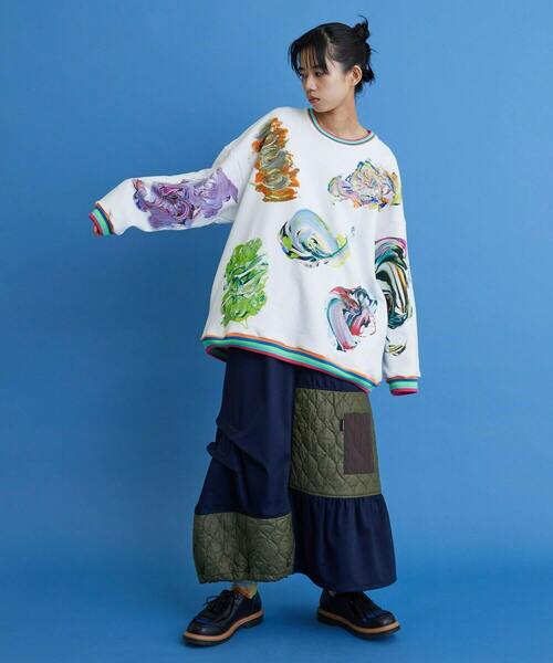 FRAPBOIS(フラボア)の「MAミックス スカート(スカート・レディース・ネイビー/ブラック・1/0)」の18枚目の写真