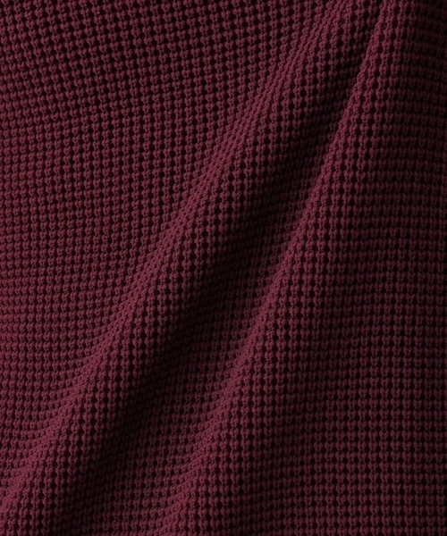 MK MICHEL KLEIN HOMME （エムケーミッシェルクランオム）の「【残りわずか/在庫限り/洗える】プルオーバーニット/ワッフル編みフェイクニット（ニット/セーター・メンズ・グリーン/アイボリー/ブラック/ボルドー・46/48）」の9枚目の写真