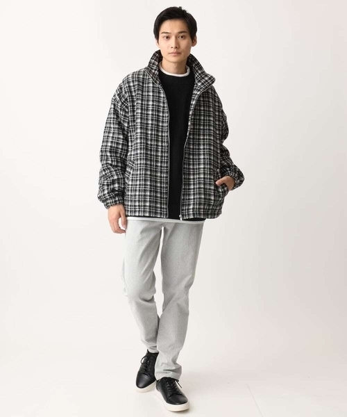 MK MICHEL KLEIN HOMME （エムケーミッシェルクランオム）の「【残りわずか/在庫限り/洗える】プルオーバーニット/ワッフル編みフェイクニット（ニット/セーター・メンズ・グリーン/アイボリー/ブラック/ボルドー・46/48）」の13枚目の写真