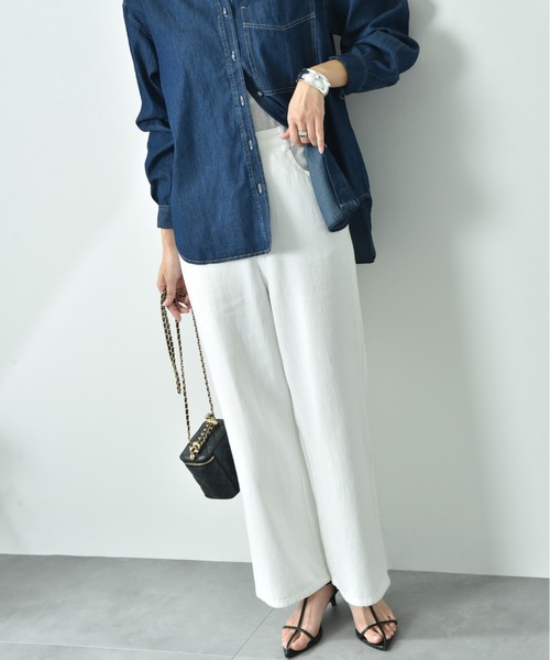 INTERPLANET（インタープラネット）の「デニムパンツ（デニムパンツ・レディース・ブルー/オフホワイト/ブラック・FREE）」の10枚目の写真