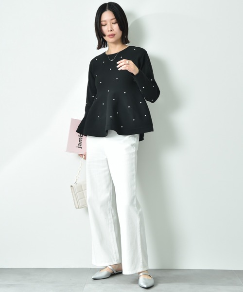 INTERPLANET（インタープラネット）の「デニムパンツ（デニムパンツ・レディース・ブルー/オフホワイト/ブラック・FREE）」の14枚目の写真