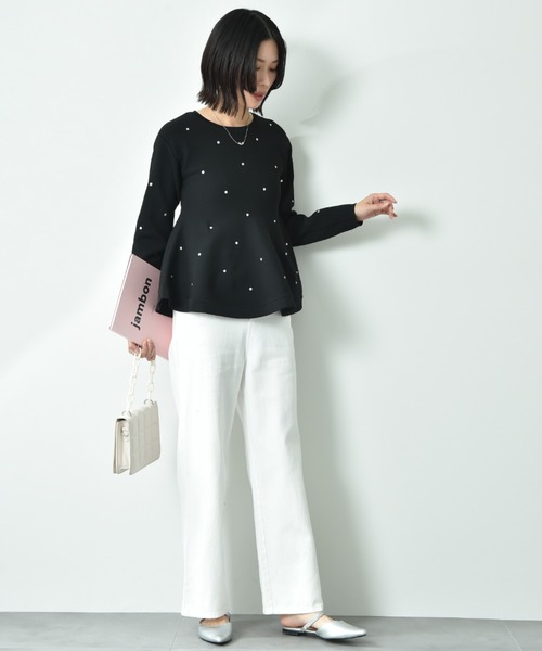 INTERPLANET（インタープラネット）の「デニムパンツ（デニムパンツ・レディース・ブルー/オフホワイト/ブラック・FREE）」の15枚目の写真