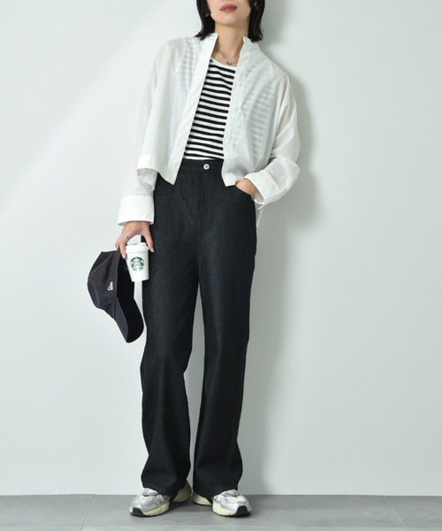 INTERPLANET（インタープラネット）の「デニムパンツ（デニムパンツ・レディース・ブルー/オフホワイト/ブラック・FREE）」の18枚目の写真