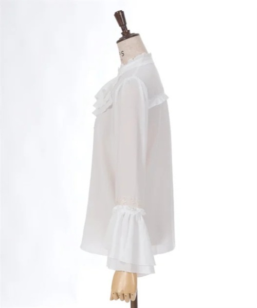 axes femme（アクシーズファム）の「ジャボ風フリルブラウス（シャツ/ブラウス・レディース・ブラック/ダークブラウン/キナリ・FREE）」の18枚目の写真