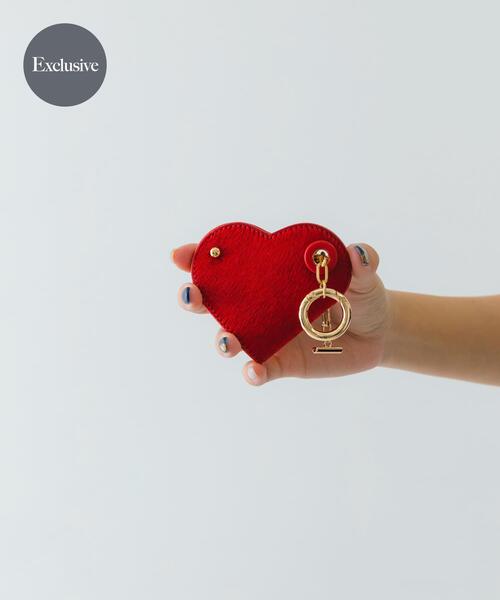RODE SKO（ロデスコ）の「『別注』Hashibami×RODESKO　カウヘアハートキーチャーム（キーケース/キーアクセサリー・レディース・ブラック/レッド/ブラック系その他・ONE）」の3枚目の写真
