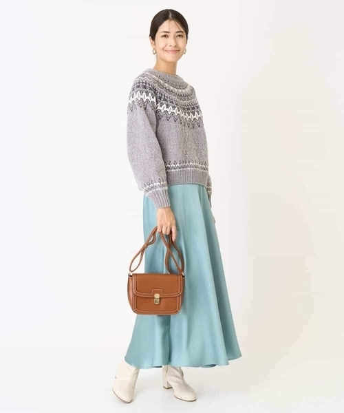 a.v.v（アーヴェヴェ）の「モールヤーン求心柄ニットプルオーバー（ニット/セーター・レディース・アイボリー/グレー・40/36/38）」の21枚目の写真