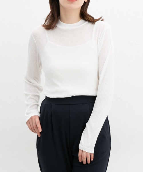 セール】シアーハイネックトップス（Tシャツ/カットソー）｜Honeys