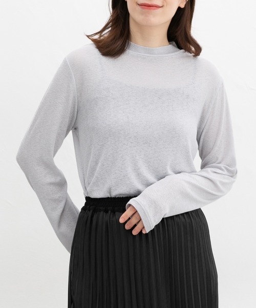 シアーハイネックトップス（Tシャツ/カットソー）｜Honeys