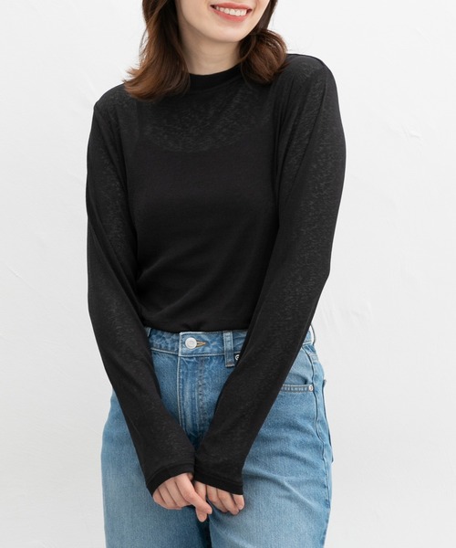 セール】シアーハイネックトップス（Tシャツ/カットソー）｜Honeys