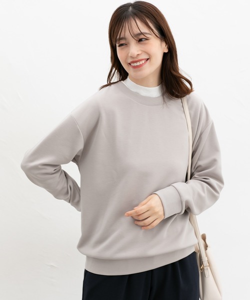 Honeys（ハニーズ）の「シアーハイネックトップス（Tシャツ/カットソー・レディース・クリーム/ブラック/ライトグレー/ホワイト・M/LL/L/S）」の7枚目の写真