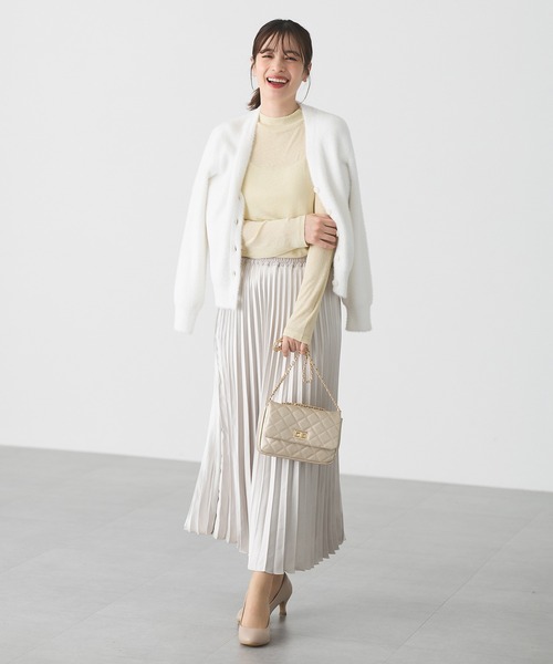 Honeys（ハニーズ）の「シアーハイネックトップス（Tシャツ/カットソー・レディース・クリーム/ブラック/ライトグレー/ホワイト・M/LL/L/S）」の11枚目の写真