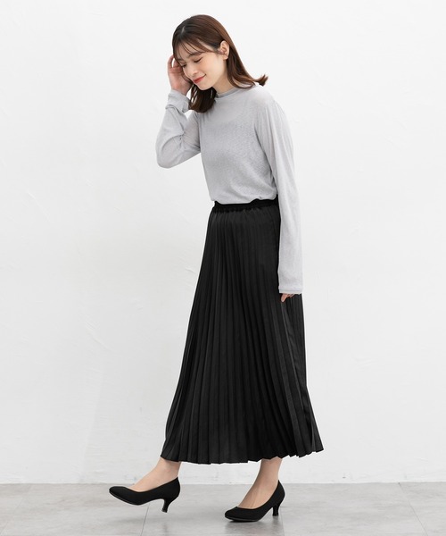 Honeys（ハニーズ）の「シアーハイネックトップス（Tシャツ/カットソー・レディース・クリーム/ブラック/ライトグレー/ホワイト・M/LL/L/S）」の15枚目の写真