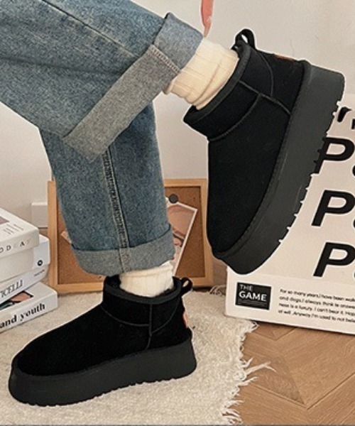 paravion（パラビオン）の「厚底ムートンブーツ（ブーツ・レディース・ブラック/ブラウン・LARGE/MEDIUM/SMALL）」の10枚目の写真