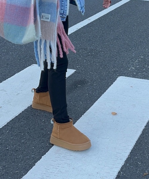 paravion（パラビオン）の「厚底ムートンブーツ（ブーツ・レディース・ブラック/ブラウン・LARGE/MEDIUM/SMALL）」の16枚目の写真