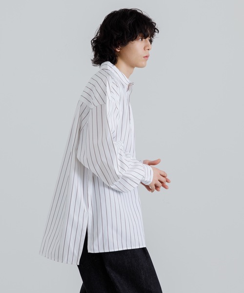 Loose silhouette striped shirt / ルーズシルエットストライプ