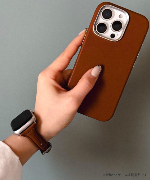 Bellezza Calma(ベレッツァカルマ)の「Real Leather Band for Apple Watch バンド ベルト 41/40/38/42(S10)mm 本革 シンプル 上品(デジタル腕時計・レディース・ブラック/グレイッシュベージュ/ブラウン・ONE SIZE)」の9枚目の写真