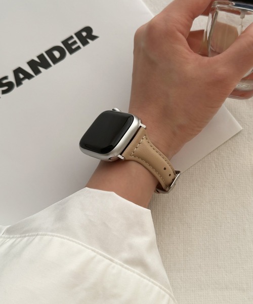 Bellezza Calma(ベレッツァカルマ)の「Real Leather Band for Apple Watch バンド ベルト 41/40/38/42(S10)mm 本革 シンプル 上品(デジタル腕時計・レディース・ブラック/グレイッシュベージュ/ブラウン・ONE SIZE)」の7枚目の写真