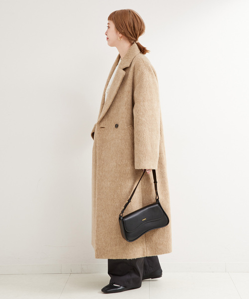 B.C STOCK（ベーセーストック）の「シャギードロップチェスターコート（チェスターコート・レディース・ネイビー/キャメル/チャコールグレー・FREE）」の9枚目の写真