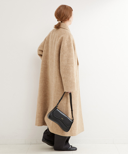 B.C STOCK（ベーセーストック）の「シャギードロップチェスターコート（チェスターコート・レディース・ネイビー/キャメル/チャコールグレー・FREE）」の10枚目の写真