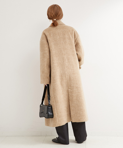 B.C STOCK（ベーセーストック）の「シャギードロップチェスターコート（チェスターコート・レディース・ネイビー/キャメル/チャコールグレー・FREE）」の11枚目の写真