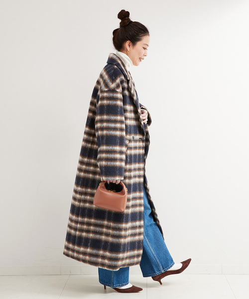 B.C STOCK（ベーセーストック）の「シャギードロップチェスターコート（チェスターコート・レディース・ネイビー/キャメル/チャコールグレー・FREE）」の14枚目の写真