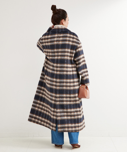 B.C STOCK（ベーセーストック）の「シャギードロップチェスターコート（チェスターコート・レディース・ネイビー/キャメル/チャコールグレー・FREE）」の15枚目の写真