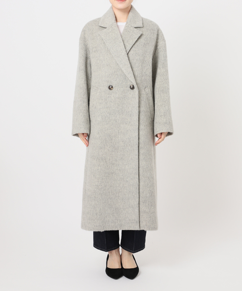 B.C STOCK（ベーセーストック）の「シャギードロップチェスターコート（チェスターコート・レディース・ネイビー/キャメル/チャコールグレー・FREE）」の17枚目の写真