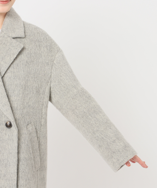 B.C STOCK（ベーセーストック）の「シャギードロップチェスターコート（チェスターコート・レディース・ネイビー/キャメル/チャコールグレー・FREE）」の22枚目の写真