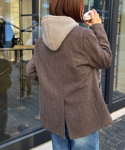 CANAL JEAN（キャナルジーン）の「El mar　リブニットバラクラバ（ニットキャップ/ビーニー・レディース・チャコールグレー/ベージュ/アイボリー・ONE SIZE）」の12枚目の写真