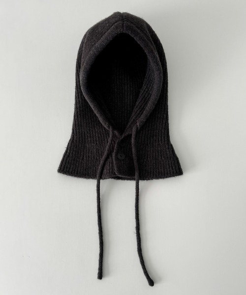 CANAL JEAN（キャナルジーン）の「El mar　リブニットバラクラバ（ニットキャップ/ビーニー・レディース・チャコールグレー/ベージュ/アイボリー・ONE SIZE）」の14枚目の写真